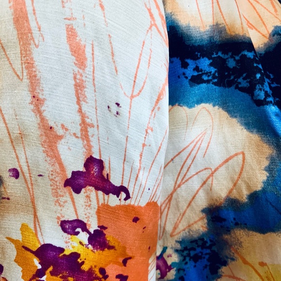 Vintage Silk DVM Diane Von Furstenberg Abstract Floral Statement Jacket Sz S/XS - Picture 12 of 12